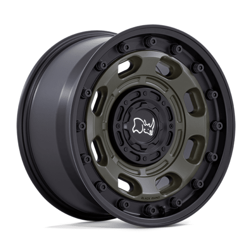 Black Rhino Hard Alloys Atlas 18x9 Olive Drab Green with Black Lip Wheel