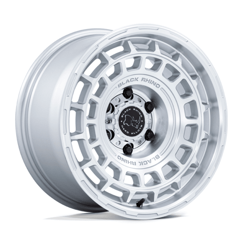 Black Rhino Hard Alloys AWOL 17x8.5 Inch Wheel with Silver Machined Face Finish, 6x135 Bolt Pattern, +25 Offset
