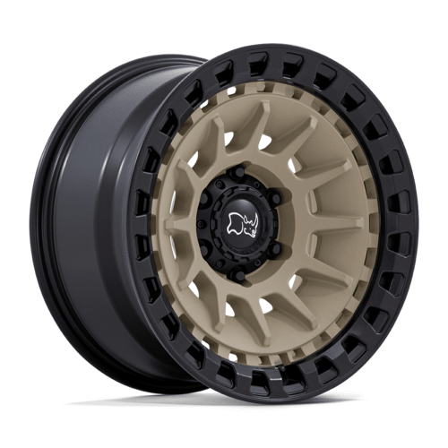 Black Rhino Hard Alloys Barrage 17x8.5 5x127 -10 Desert Sand on Matte Black Wheel