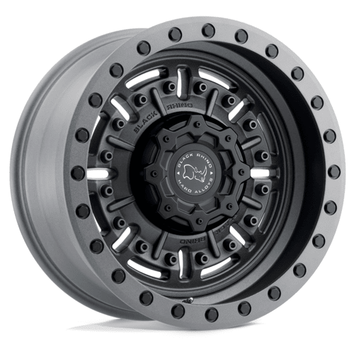 Black Rhino Hard Alloys BR Abrams 17x9.5 -18 8x165.1 Textured Matte Gunmetal Wheel