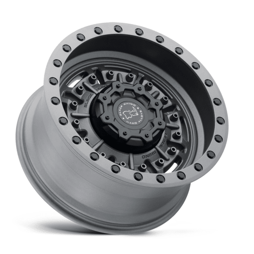 Black Rhino Hard Alloys BR Abrams 17x9.5 - 18 8x165.1 Textured Matte Gunmetal Wheel
