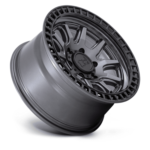 Black Rhino Hard Alloys BR CALICO 17x8.5 Matte Gunmetal with Matte Black Lip