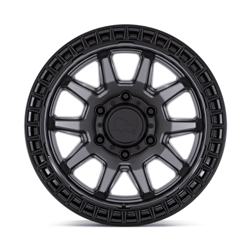 Black Rhino Hard Alloys BR CALICO 17x8.5 Matte Gunmetal with Matte Black Lip