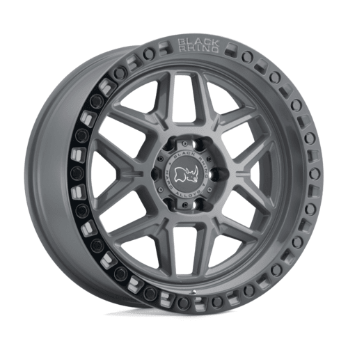 Black Rhino Hard Alloys BR KELSO 17x9 Inch Wheel with 6x139.7 Bolt Pattern in Battleship Gray with Black Ring