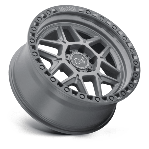 Black Rhino Hard Alloys BR KELSO 17x9 Wheel with 6x139.7 Bolt Pattern in Battleship Gray with Black Ring