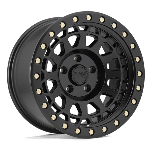 Black Rhino Hard Alloys BR Prim 17x9 Matte Black with Brass Bolts - 6x139.7 Bolt Pattern, -12 Offset