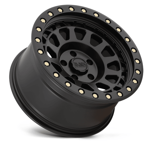 Black Rhino Hard Alloys BR Prim 17x9 Matte Black with Brass Bolts - 6x139.7 Bolt Pattern, - 12 Offset