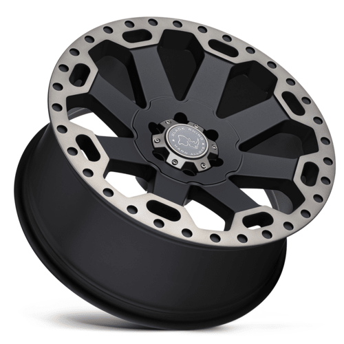 Black Rhino Hard Alloys BR WARLORD 17x9 Matte Black with Machined Dark Tint Wheel