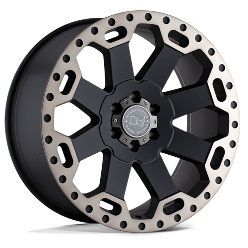 Black Rhino Hard Alloys BR WARLORD 18x8 Matte Black with Machined Dark Tint - 5x114.3 Bolt Pattern, +35 Offset