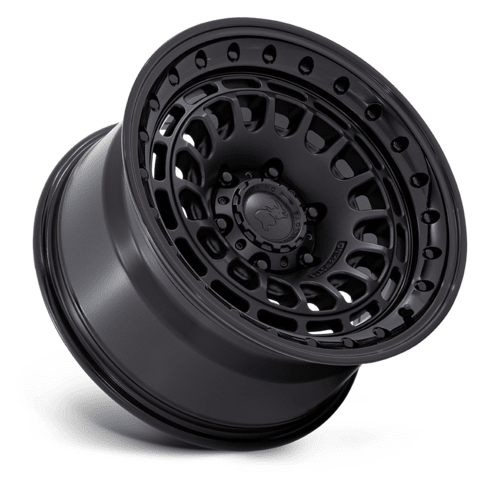Black Rhino Hard Alloys Sahara 17x9 Matte Black with Gloss Black Lip