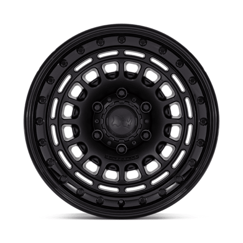 Black Rhino Hard Alloys Sahara 17x9 Matte Black with Gloss Black Lip - 6x139.7 Bolt Pattern, - 12 Offset