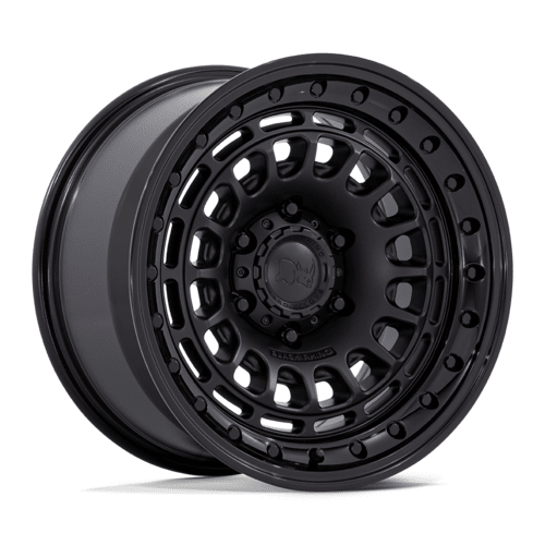 Black Rhino Hard Alloys Sahara 17x9 Matte Black with Gloss Black Lip - 6x139.7 Bolt Pattern, -12 Offset