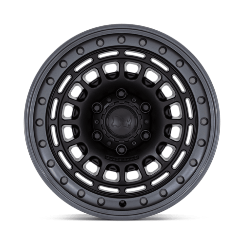 Black Rhino Hard Alloys Sahara 17x9 Matte Black with Gunmetal Lip Wheel (Part No. BR014 SAHARA)