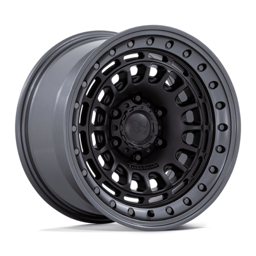 Black Rhino Hard Alloys Sahara 17x9 Matte Black with Gunmetal Lip Wheel (Part No. BR014 SAHARA)