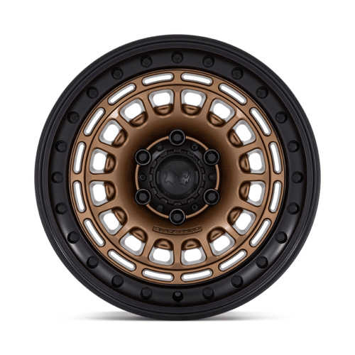 Black Rhino Hard Alloys Sahara 17x9 Matte Bronze with Gloss Black Lip Wheel - 5x127 Bolt Pattern, - 12 Offset