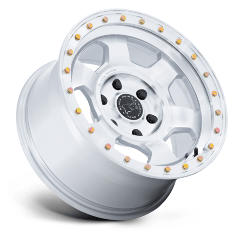 Black Rhino Hard Alloys Trooper 17x8.5 Inch Gloss Silver Machined Face Wheel (Part Number BR029SD17856800)