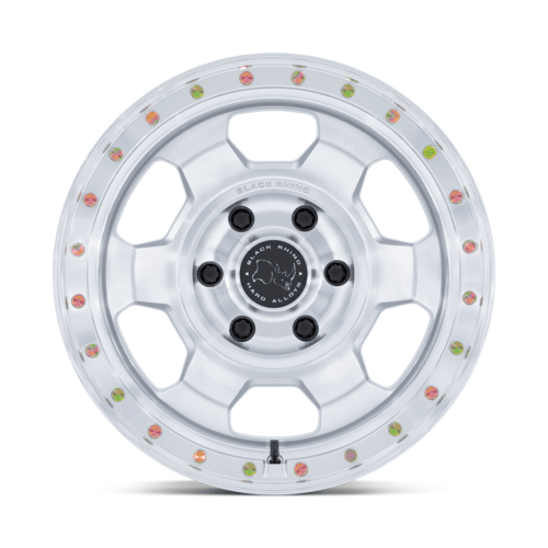 Black Rhino Hard Alloys Trooper 17x8.5 Inch Gloss Silver Machined Face Wheel (Part Number BR029SD17856800)