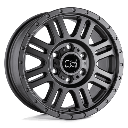 Black Rhino Hard Alloys Yellowstone 16x8 Matte Gunmetal Wheel with 5x130 Bolt Pattern and +45 Offset