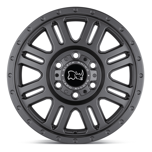 Black Rhino Hard Alloys Yellowstone 16x8 Matte Gunmetal Wheel with 5x130 Bolt Pattern and +45 Offset