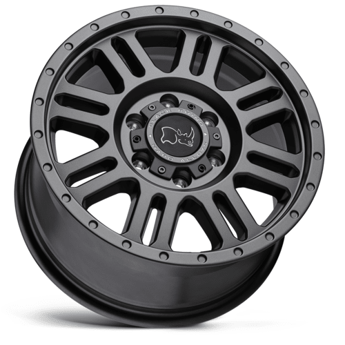 Black Rhino Hard Alloys Yellowstone 16x8 Matte Gunmetal Wheel with 5x130 Bolt Pattern and +45 Offset