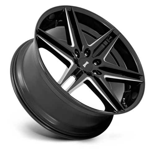 DUB 1PC Dirty Dog 24x10 Wheel with Glossy Black Milled Finish and 6x139.7 Bolt Pattern