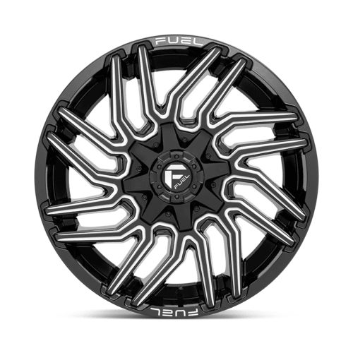 Fuel 1PC D773 Typhoon 20x10 Gloss Black Milled Wheel with - 18mm Offset