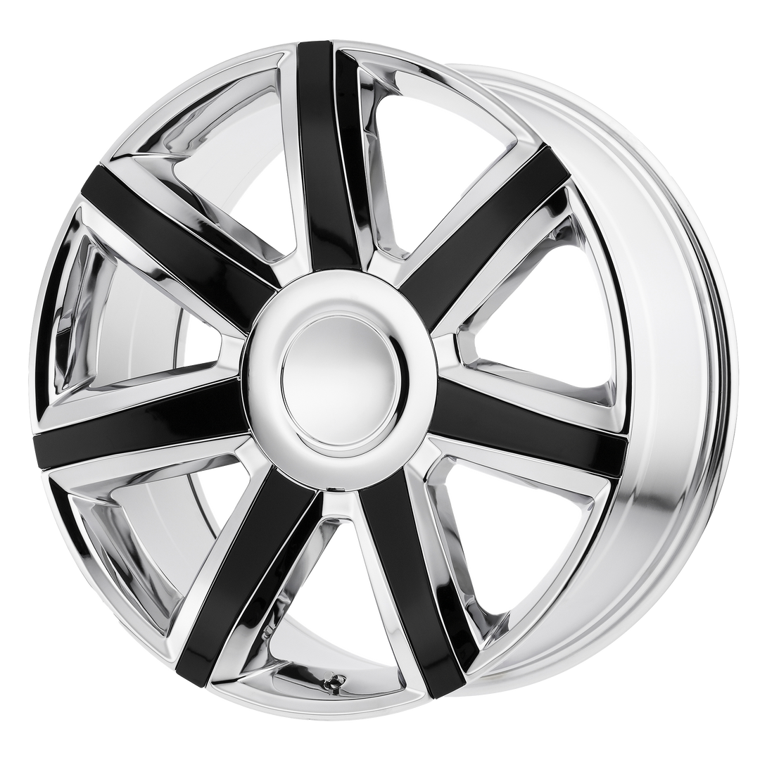 Performance Replicas PR164 Wheel | Chrome W/ Gloss Black Accents