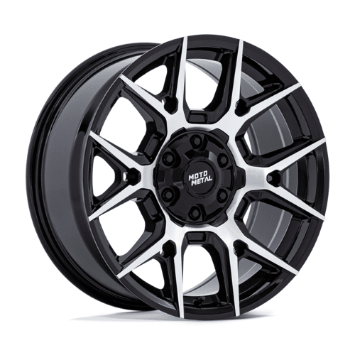 Moto Metal MO813 Mason 22x9 Gloss Black Machined Face Wheel with 6x135/6x139.7 Bolt Pattern and +24 Offset