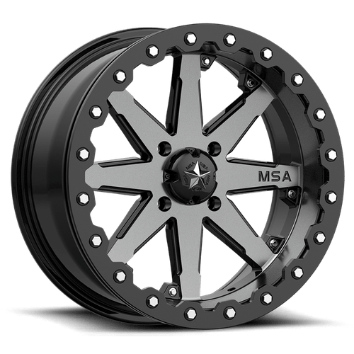 MSA Offroad Wheels M21 LOK UTV Beadlock 15x7 Inch Alloy Wheel in Charcoal Tint