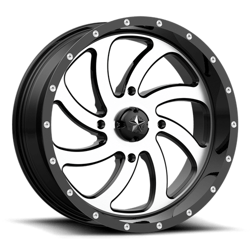 MSA Offroad Wheels M36 SWITCH 22x7 Machined Gloss Black 4x137 Bolt Pattern