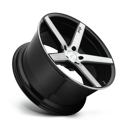 Niche 1PC Milan 20x8.5 Inch Gloss Black Brushed Alloy Wheel with Offset +35