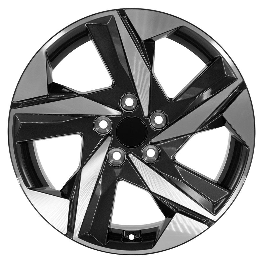 OE Wheels 17 - Inch Replica Alloy Wheel for Hyundai Vehicles - Gloss Black Finish