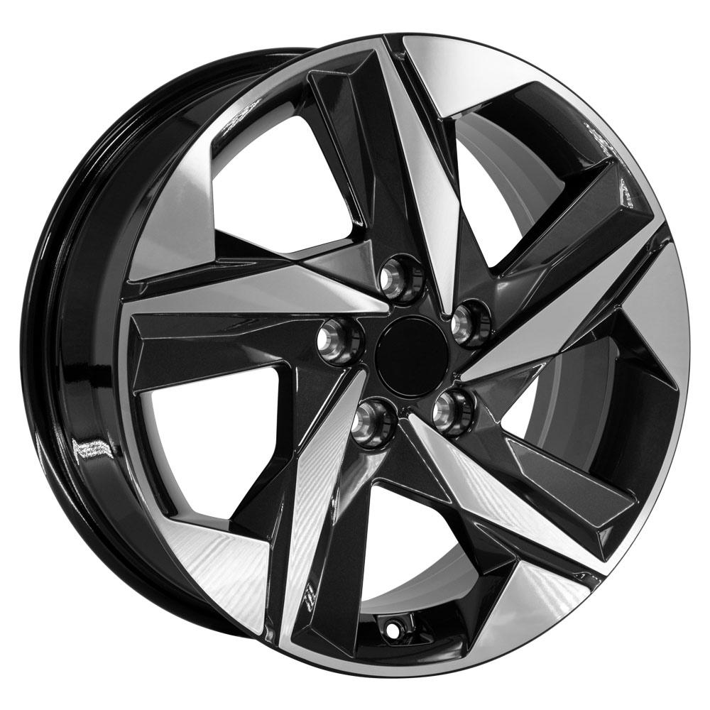 OE Wheels 17 - Inch Replica Alloy Wheel for Hyundai Vehicles - Gloss Black Finish
