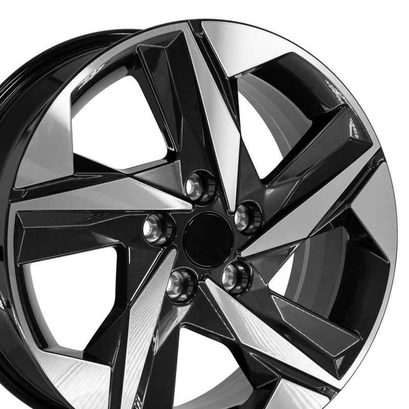 OE Wheels 17-Inch Replica Alloy Wheel for Hyundai Vehicles - Gloss Black Finish