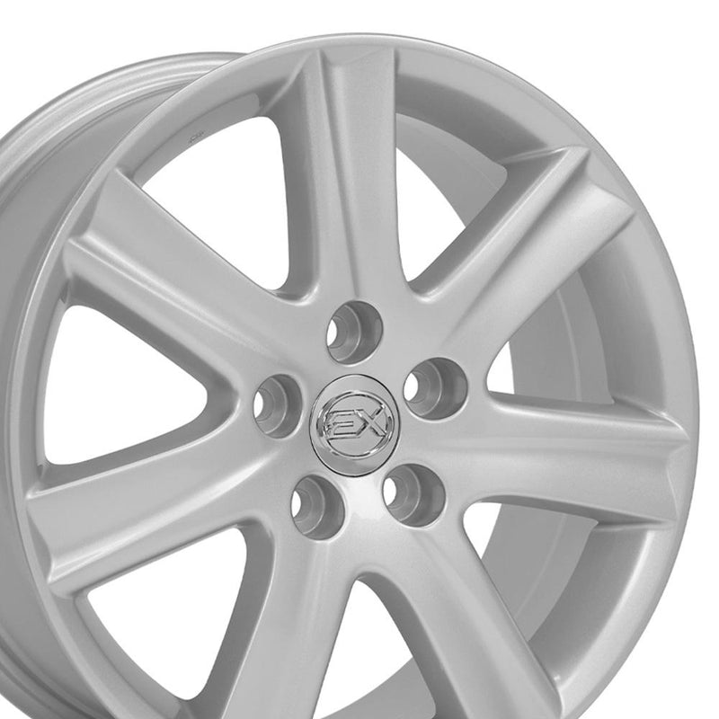 OE Wheels 17-Inch Replica LX12 Alloy Wheels for Lexus ES and Toyota Models in Silver Finish