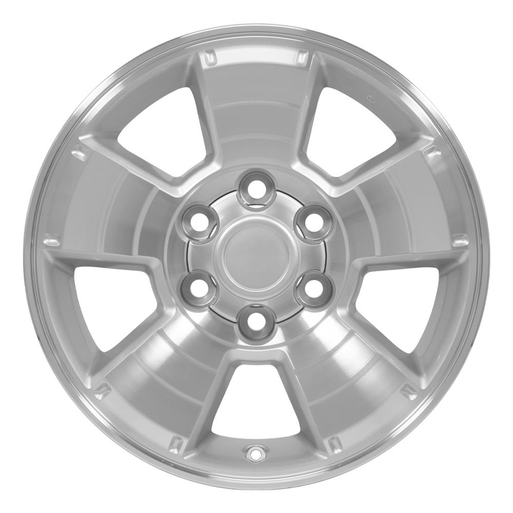 OE Wheels 17 - Inch Replica TY09 Silver Machined Fit for Toyota 4Runner, Tundra, Sequoia, Tacoma, FJ Cruiser