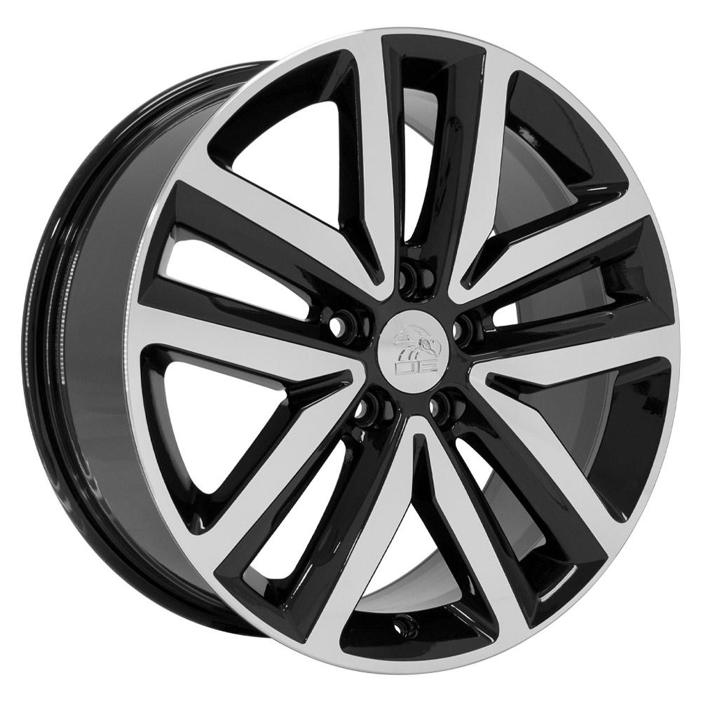 OE Wheels 18 - Inch Replica Wheel VW27 for Volkswagen Jetta – Gloss Black Machined Finish