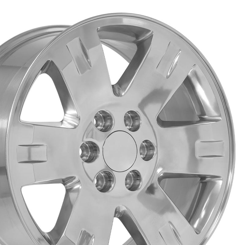 OE Wheels 20-Inch Replica CV81 Polished Alloy Wheel for GMC Yukon and Compatible Vehicles