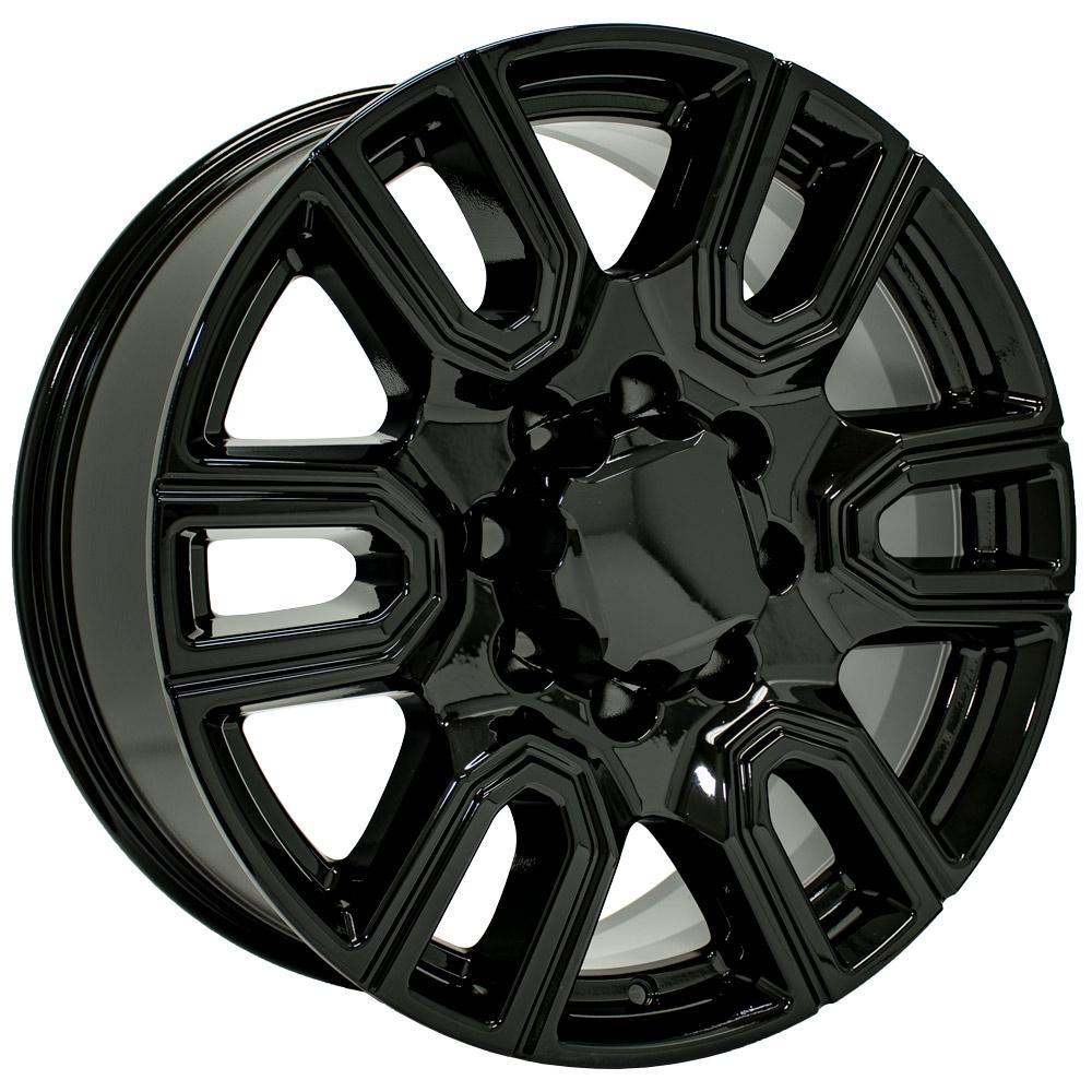 OE Wheels 20 - inch Replica CV96B Gloss Black Fit for GMC Sierra 2500/3500 and Chevrolet Silverado 2500/3500