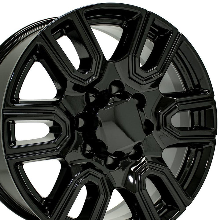 OE Wheels 20 - inch Replica CV96B Gloss Black Fit for GMC Sierra 2500/3500 and Chevrolet Silverado 2500/3500