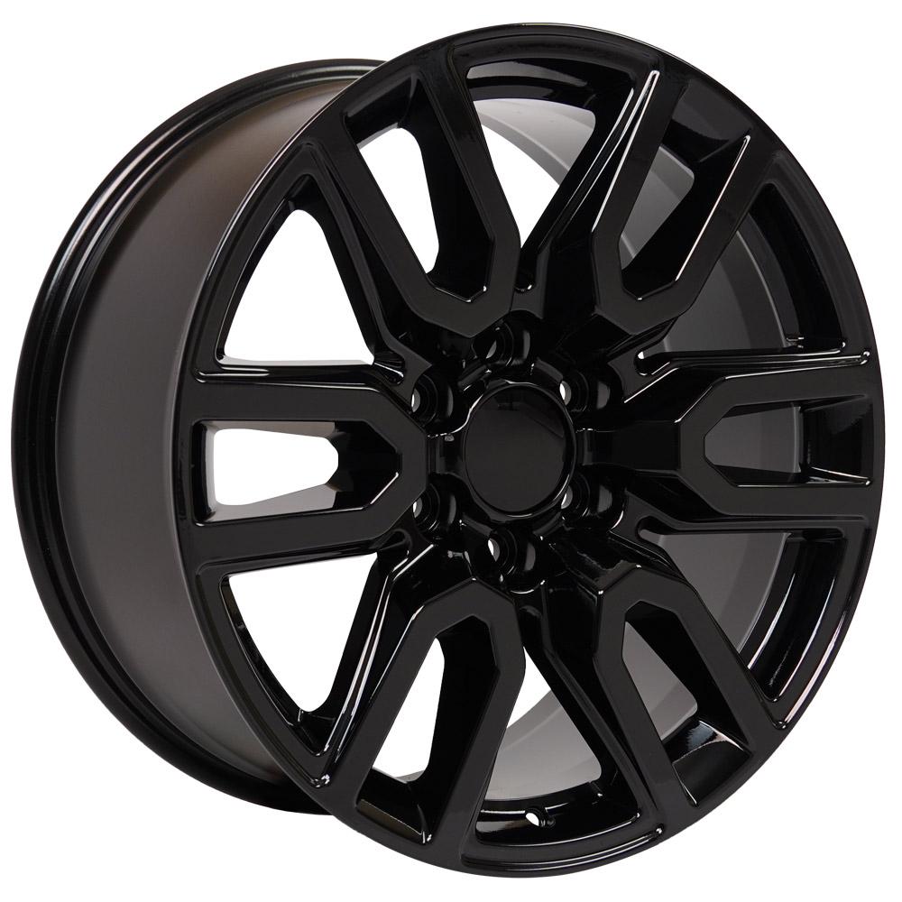 OE Wheels 20" Replica CV36 Black Gloss for GMC Sierra and More