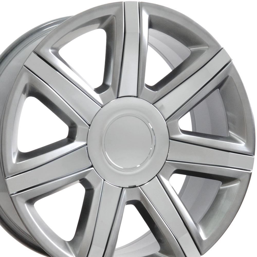 OE Wheels 22 - Inch Replica CA87 Hyper Silver Fit for Cadillac Escalade and More