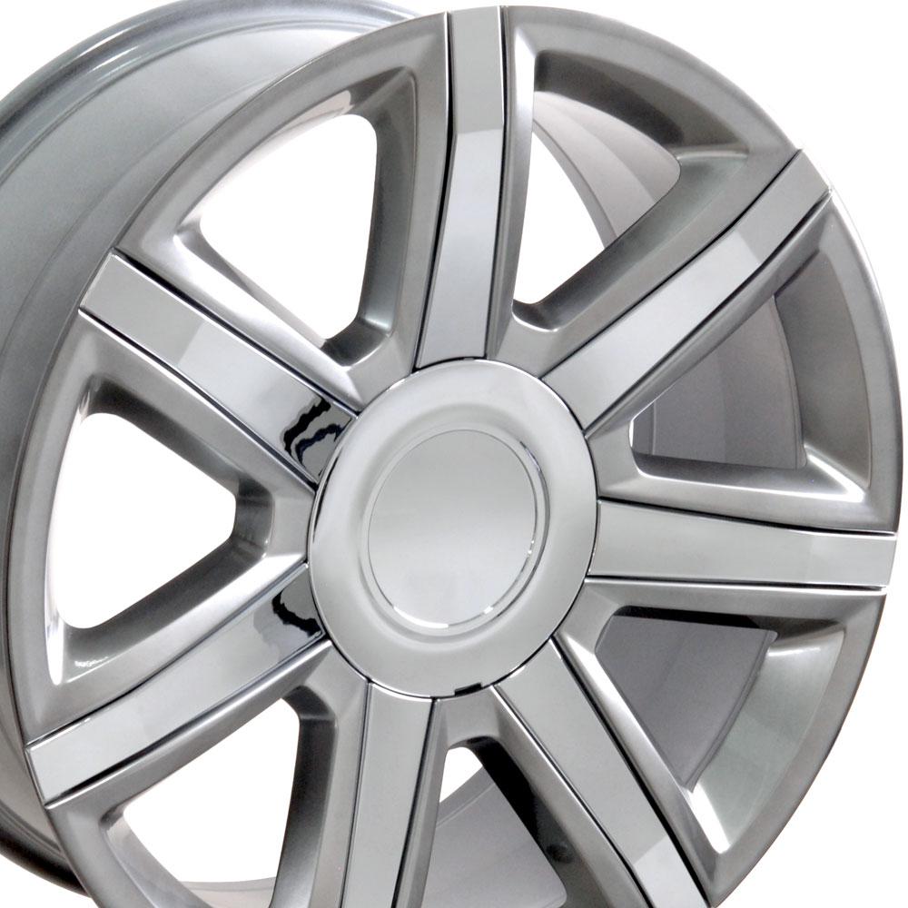 OE Wheels 22 - Inch Replica CA87 Hyper Silver Fit for Cadillac Escalade and More