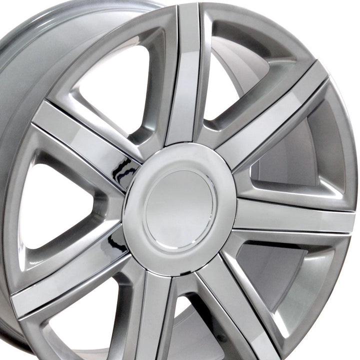 OE Wheels 22 - Inch Replica CA87 Hyper Silver Fit for Cadillac Escalade and More
