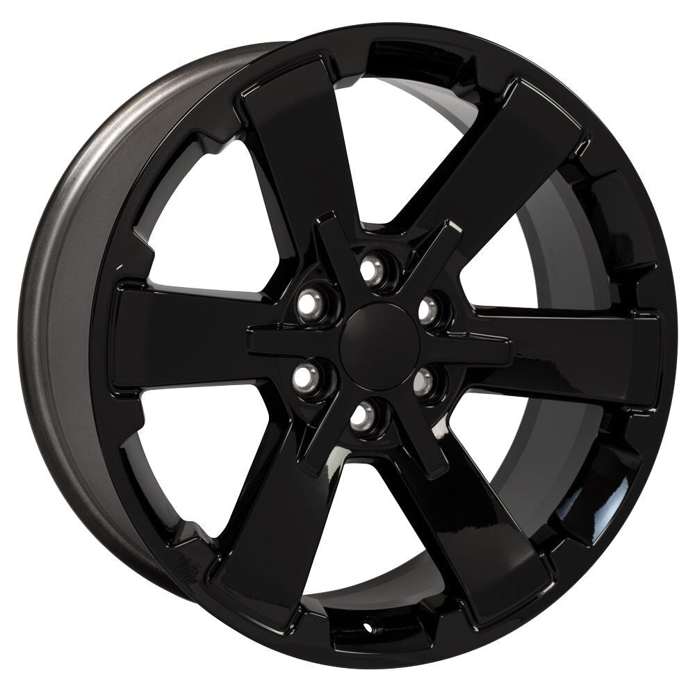 OE Wheels 22 - Inch Replica CV41B Gloss Black Fit for Chevy Silverado Rally