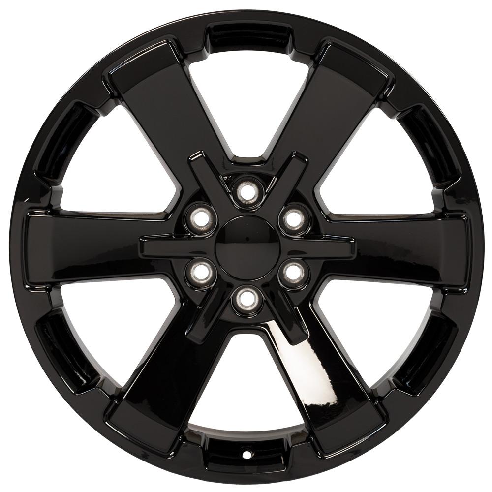 OE Wheels 22 - Inch Replica CV41B Gloss Black Fit for Chevy Silverado Rally