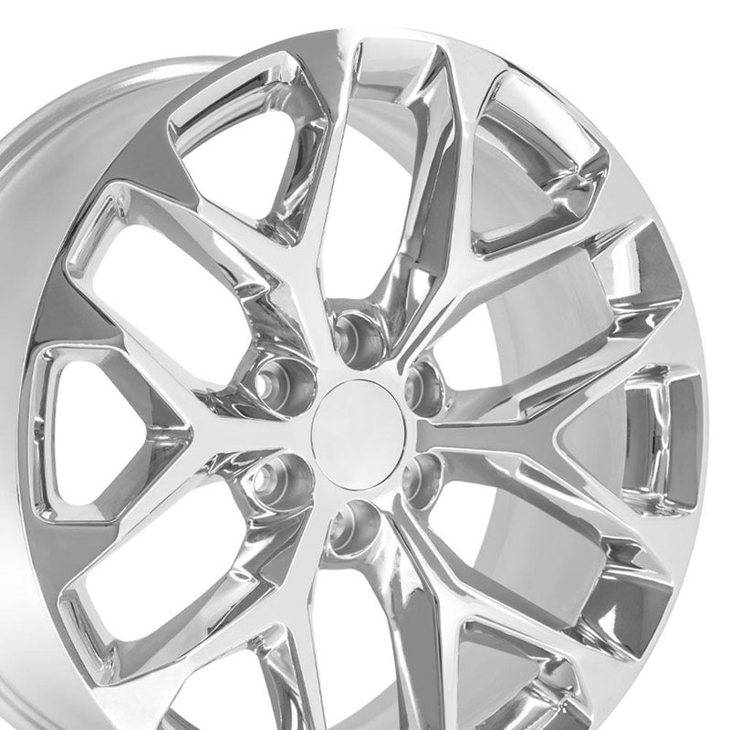 OE Wheels 22-Inch Replica CV98C Chrome Wheel Fits Chevrolet Silverado 1500
