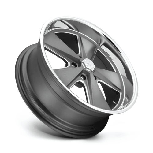 US Mag 1PC U120 Roadster 20x10.5 Inch Matte Gun Metal Machined Wheel with 5x127 Bolt Pattern